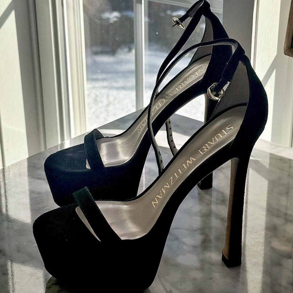 Stuart Weitzman Nudistcurve Hollywood Platform Sandal sz.5 - Picture 6 of 6